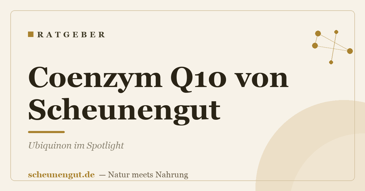 Coenzym Q10 von Scheunengut: Ubiquinon im Spotlight