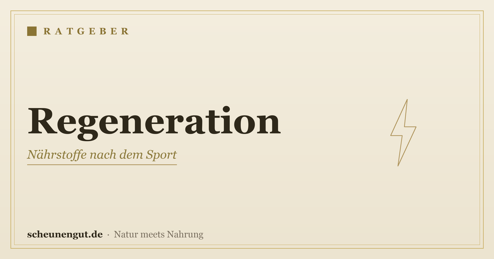 Nährstoffe für die Regeneration nach dem Sport – Ratgeber von Scheunengut
