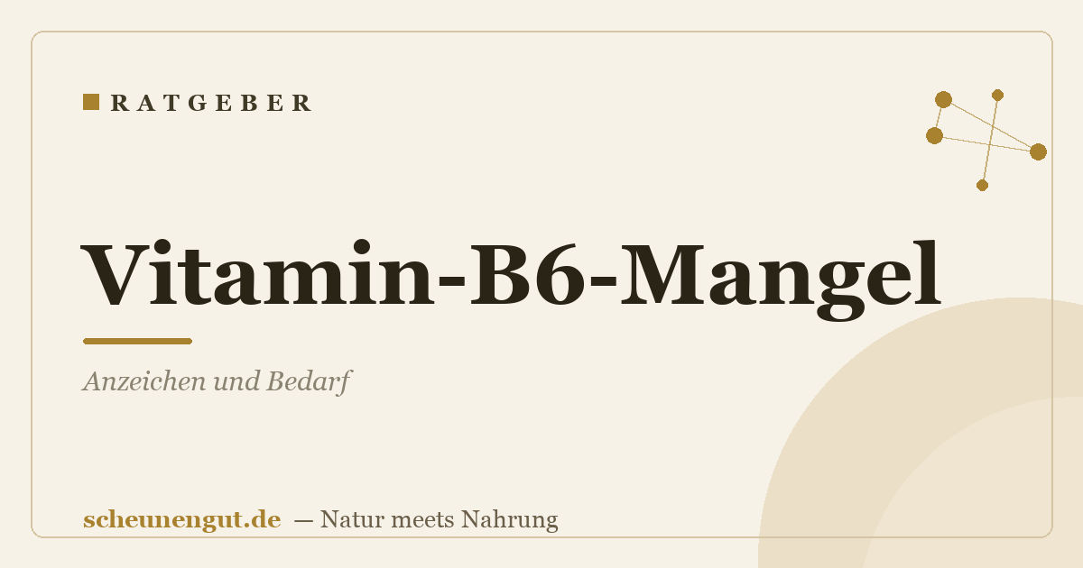 Vitamin-B6-Mangel: Anzeichen und Bedarf