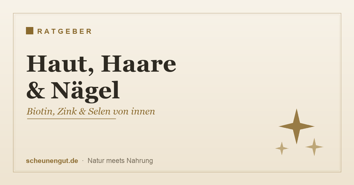 Schöne Haut, Haare und Nägel von innen – Biotin, Zink und Selen