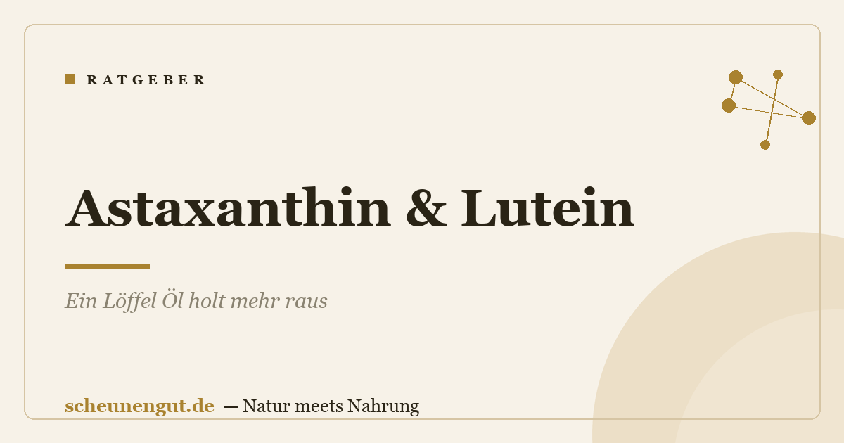 Astaxanthin & Lutein: Ein Löffel Öl holt mehr raus