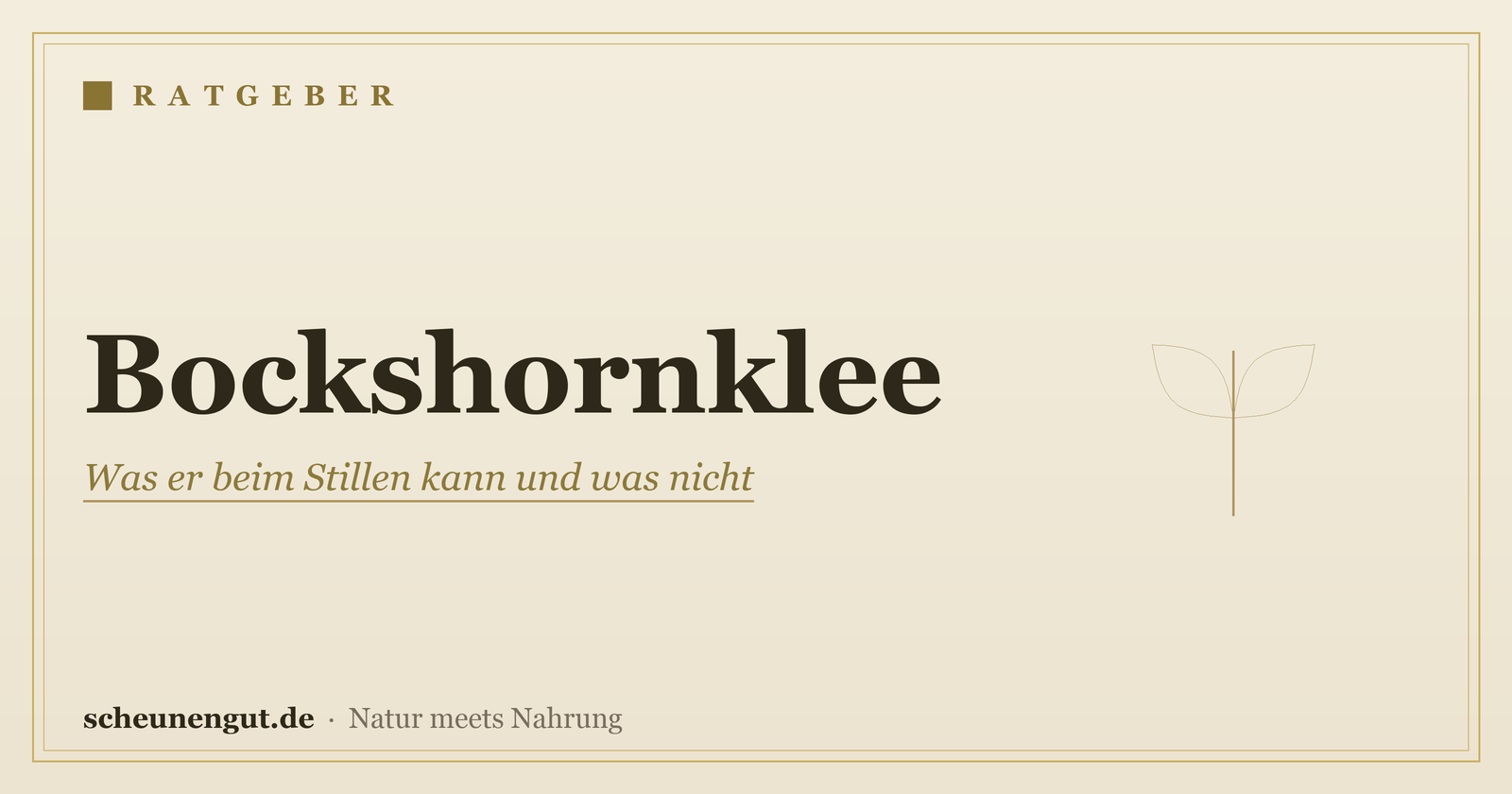 Bockshornklee: Was er beim Stillen kann und was nicht