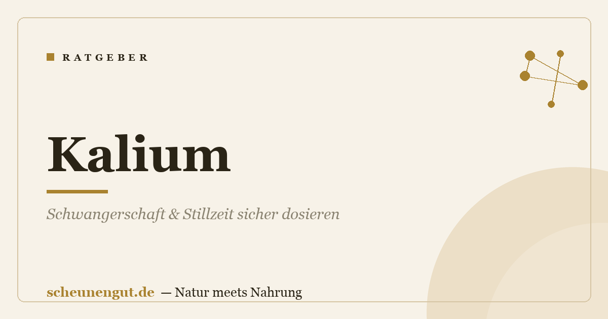 Kalium: Schwangerschaft & Stillzeit sicher dosieren