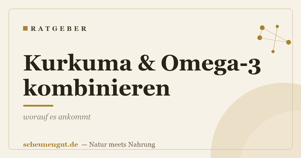Kurkuma & Omega-3 kombinieren: worauf es ankommt