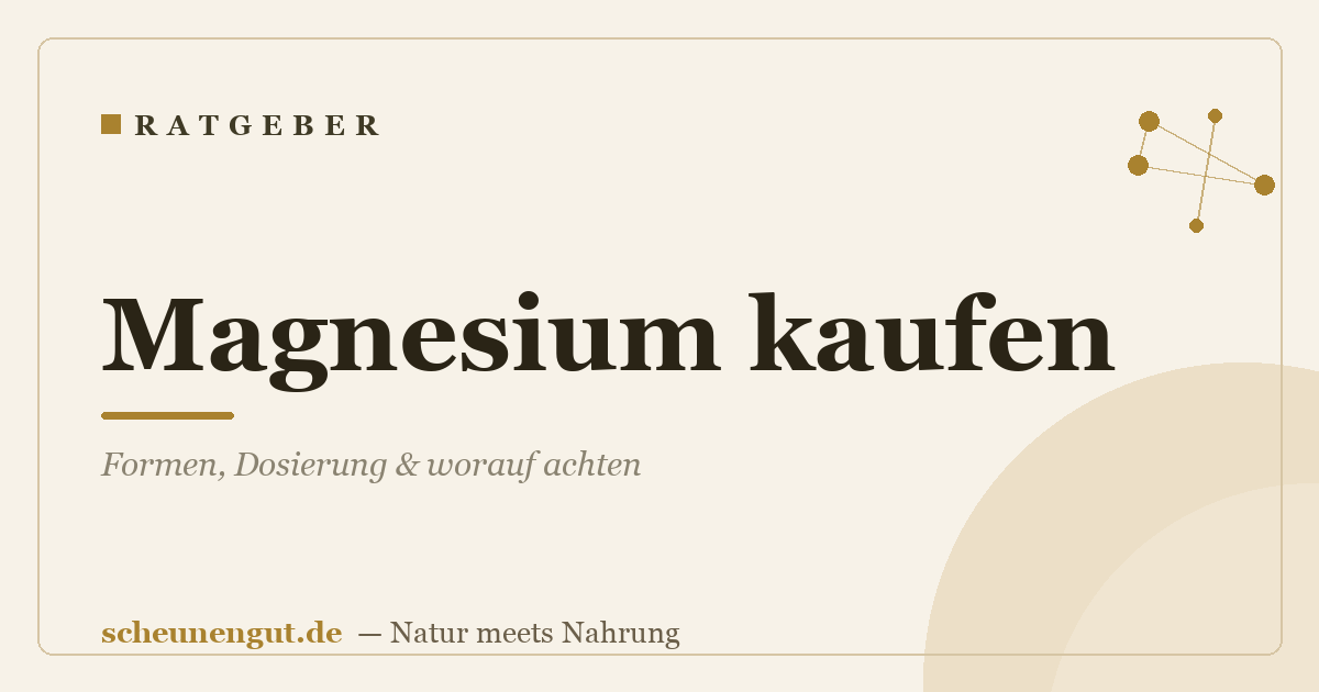 Magnesium kaufen: Formen, Dosierung & worauf achten