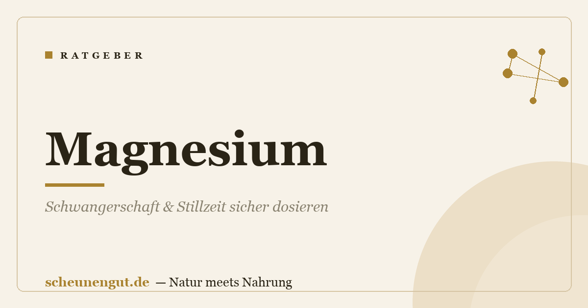Magnesium: Schwangerschaft & Stillzeit sicher dosieren