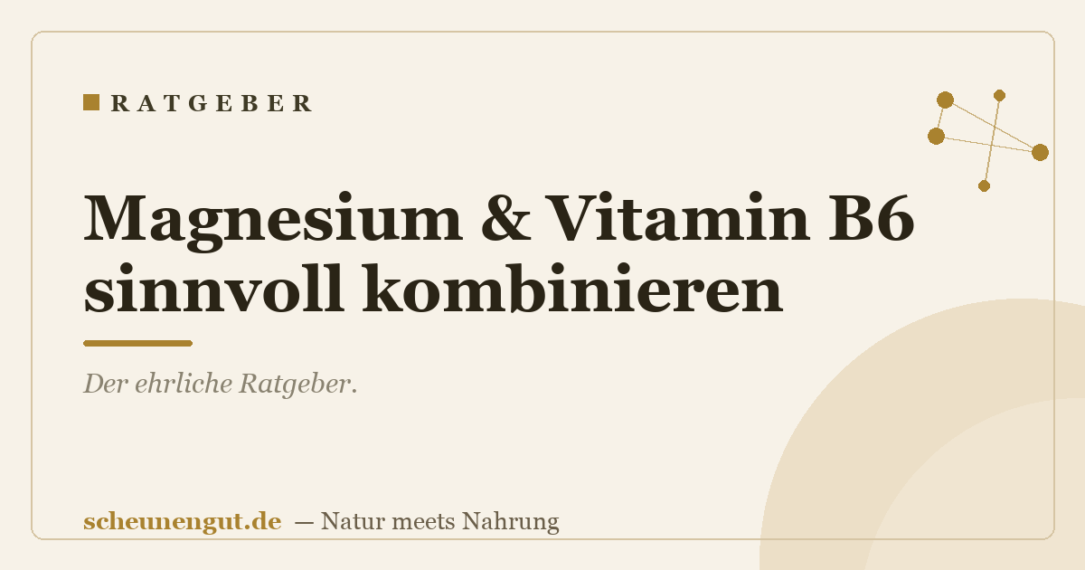 Magnesium & Vitamin B6 sinnvoll kombinieren