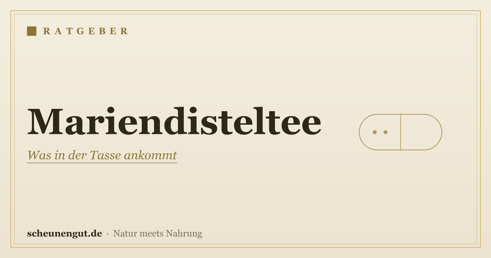 Mariendisteltee: Was in der Tasse ankommt