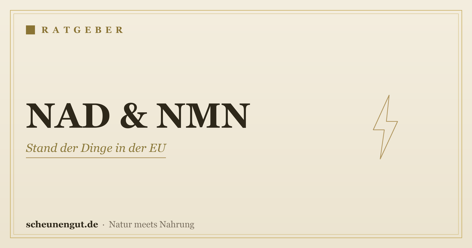 NAD & NMN: Stand der Dinge in der EU