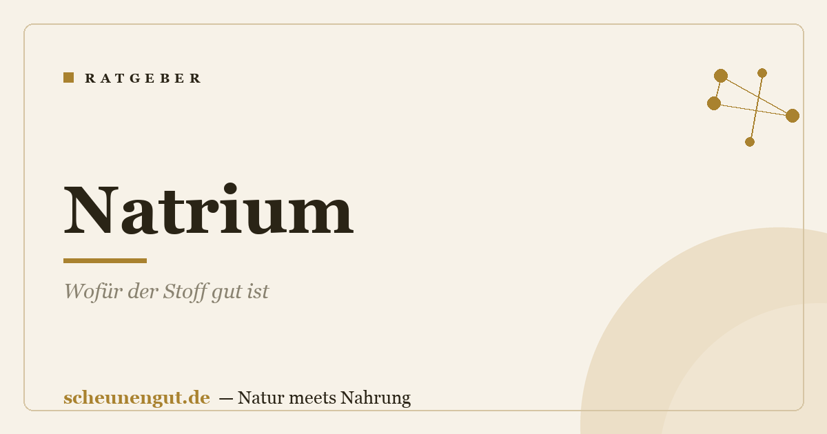 Natrium: Wofür der Stoff gut ist