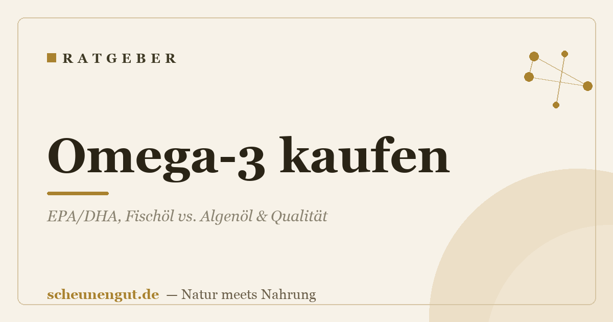 Omega-3 kaufen: EPA/DHA, Fischöl vs. Algenöl & Qualität