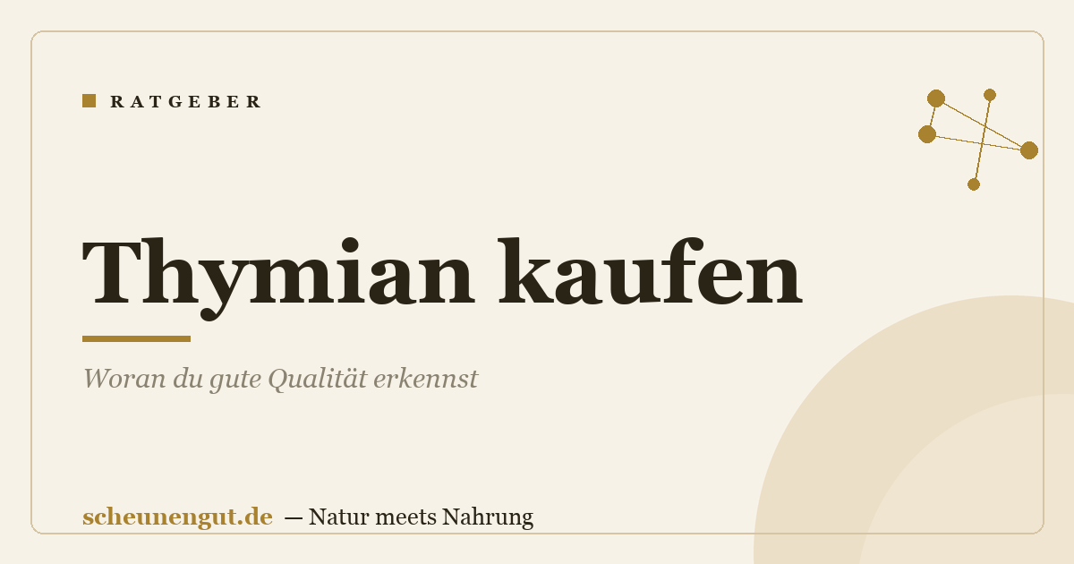 Thymian kaufen: Woran du gute Qualität erkennst