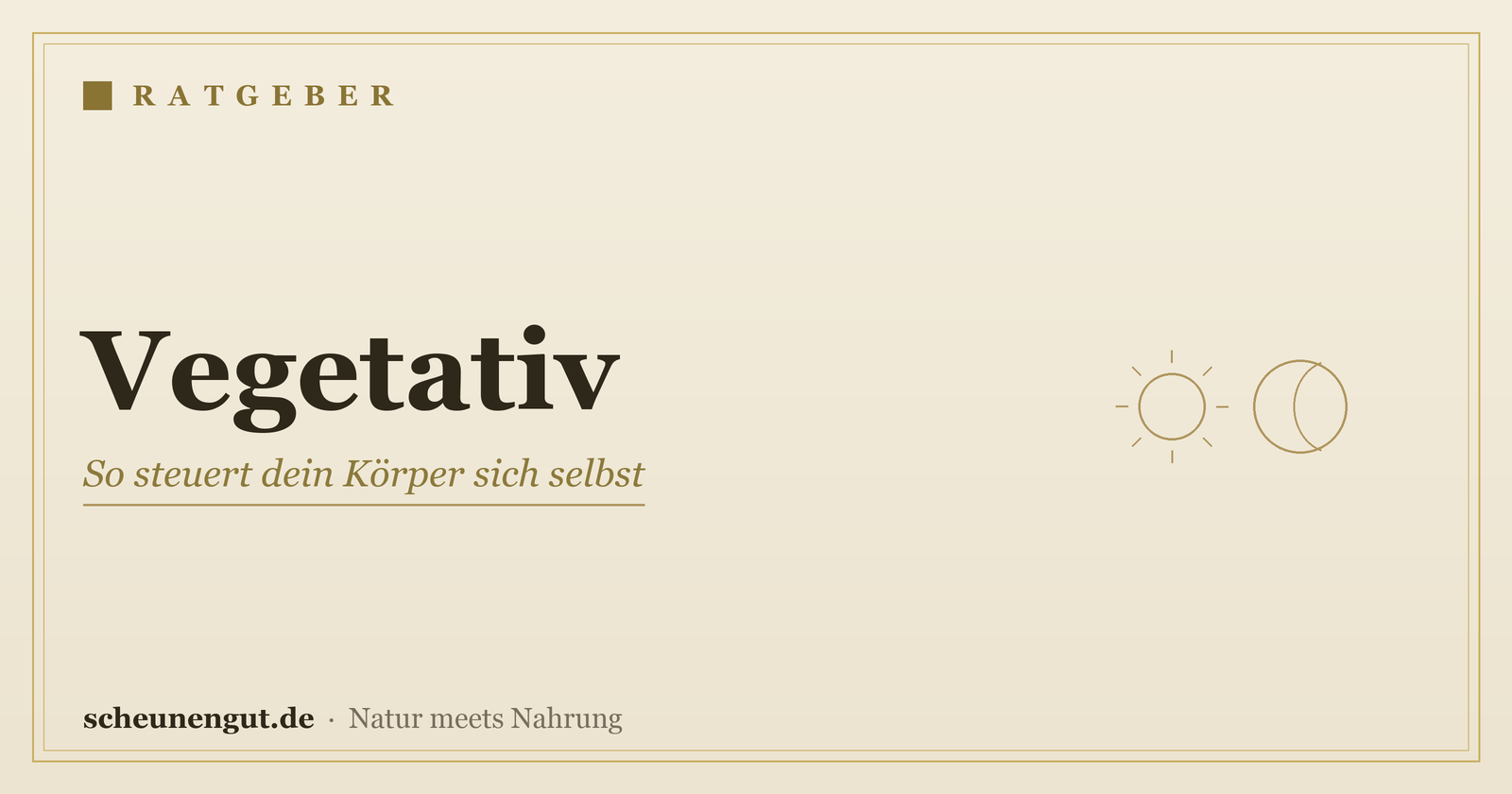 Vegetativ: So steuert dein Körper sich selbst