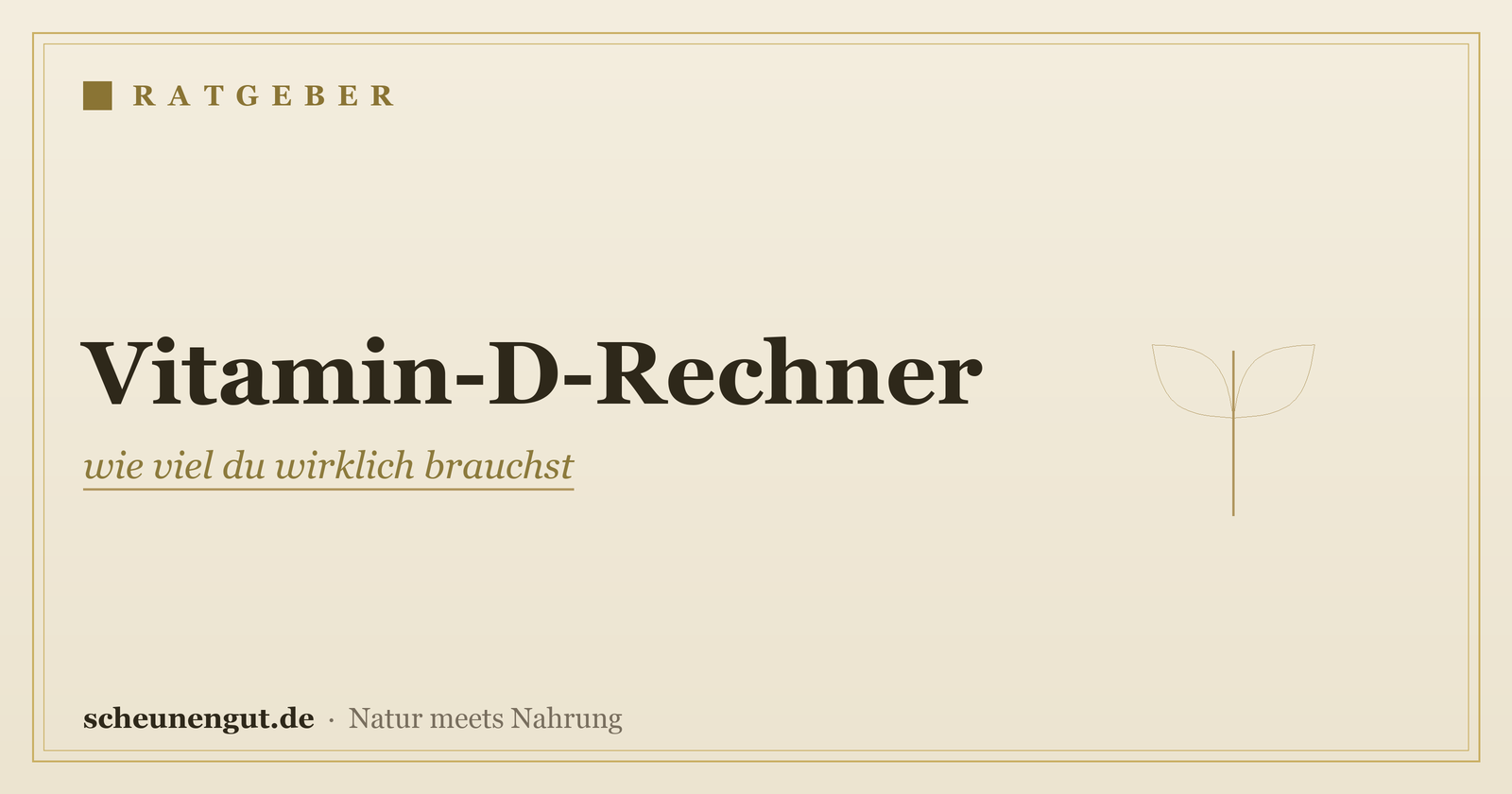 Vitamin-D-Rechner: wie viel du wirklich brauchst