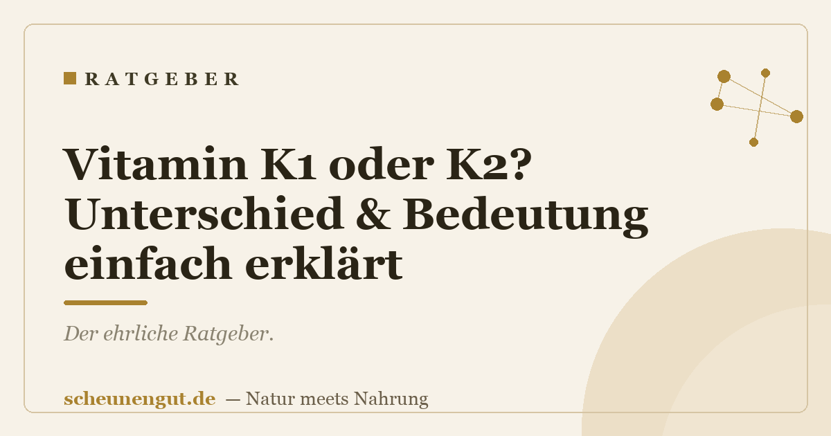 Vitamin K1 oder K2? Unterschied & Bedeutung einfach erklärt