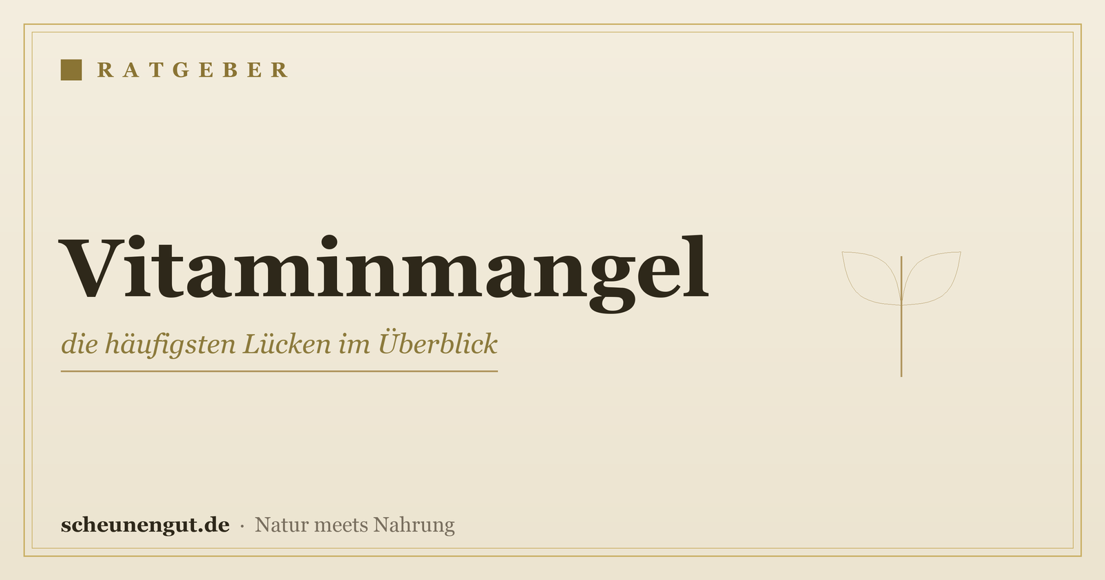 Vitaminmangel: die häufigsten Lücken im Überblick