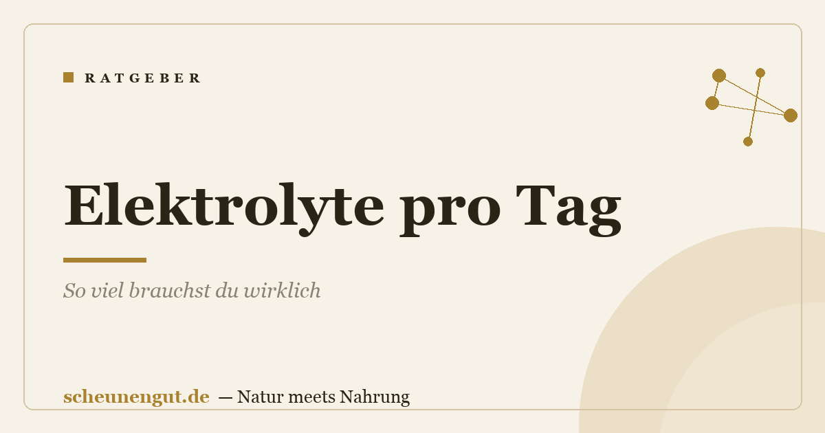 Elektrolyte pro Tag: So viel brauchst du wirklich