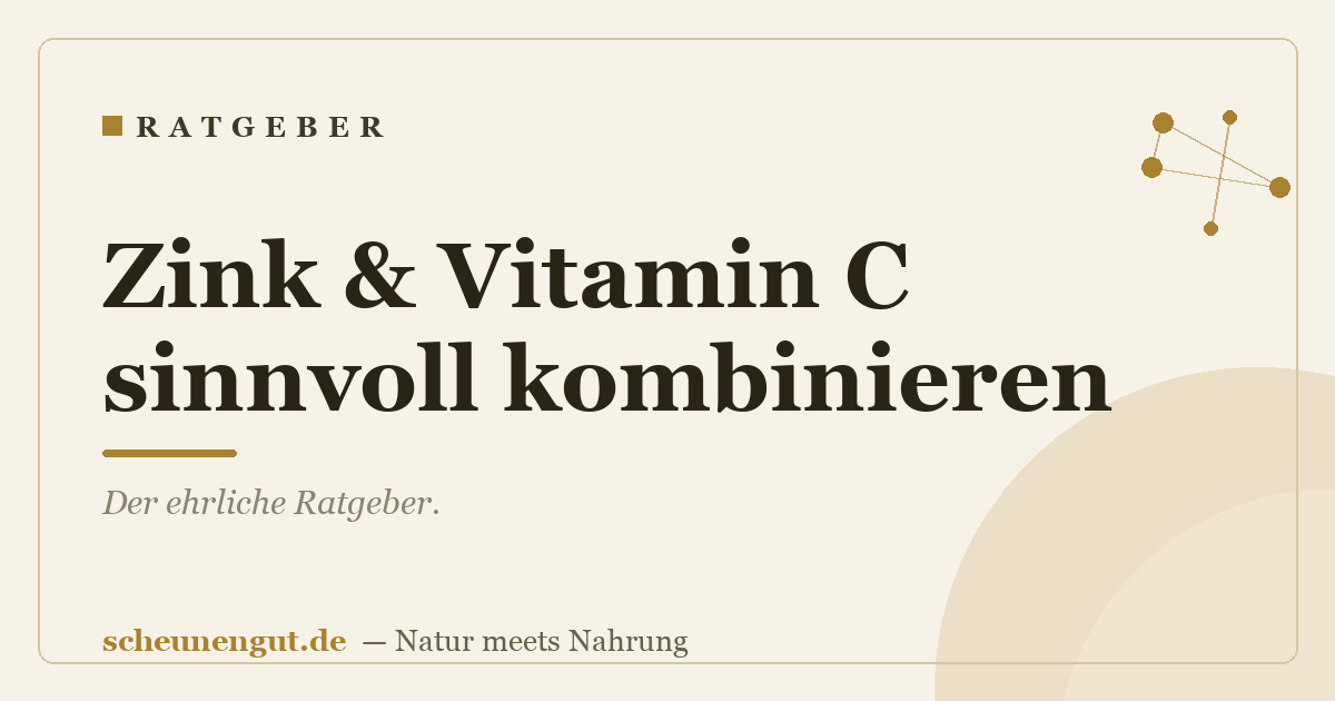 Zink & Vitamin C sinnvoll kombinieren