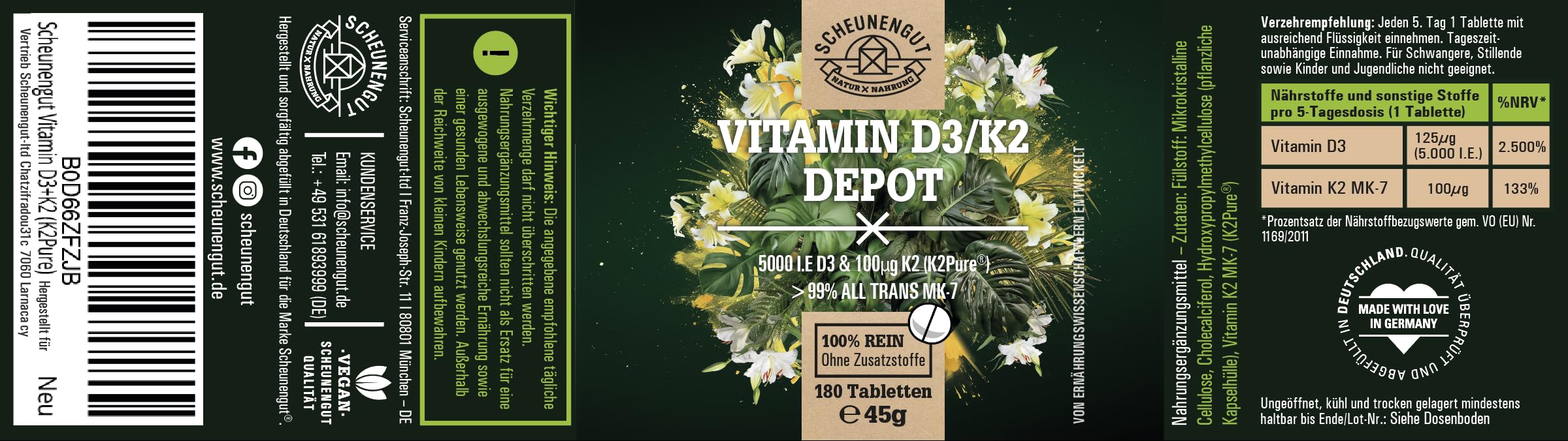 Vitamin D3 Depot + K2Pure – Scheunengut
