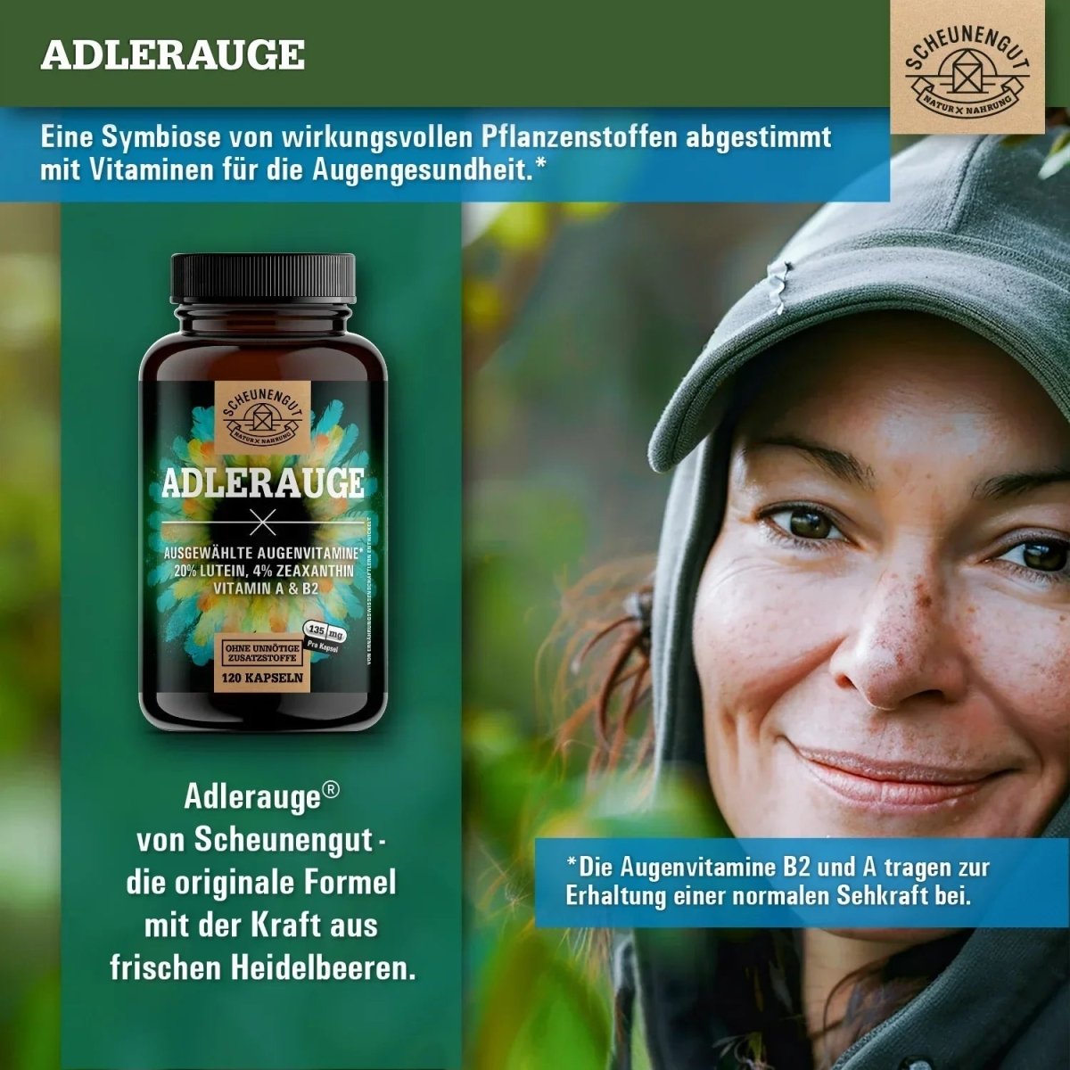 Ausgewählte Augenvitamine mit Lutein, Zeaxanthin und Vitamin A Scheunengut - Shop