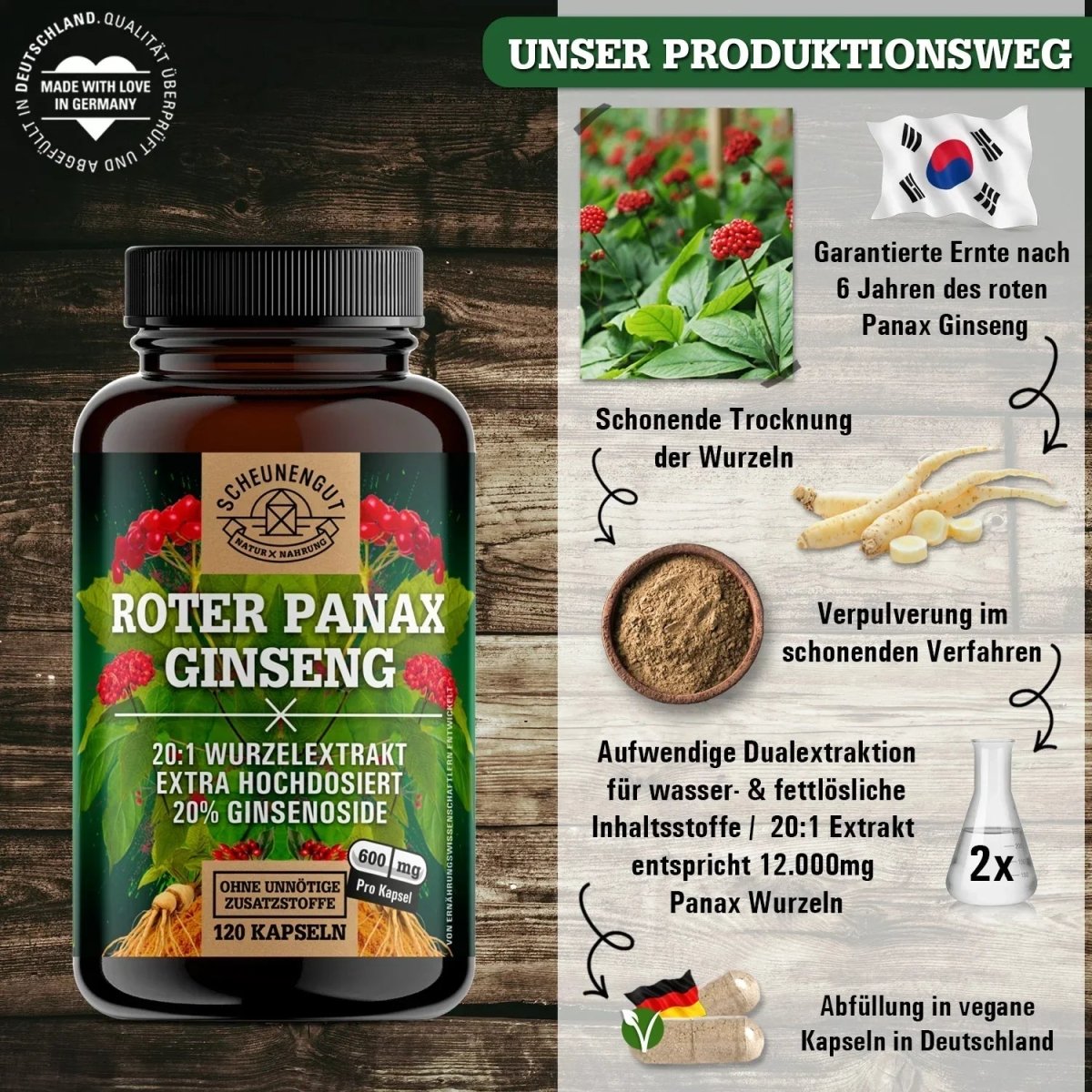 C.A. Meyer Wurzelextrakt hochdosiert 20:1 mit 20% Ginsenoside Scheunengut - Shop