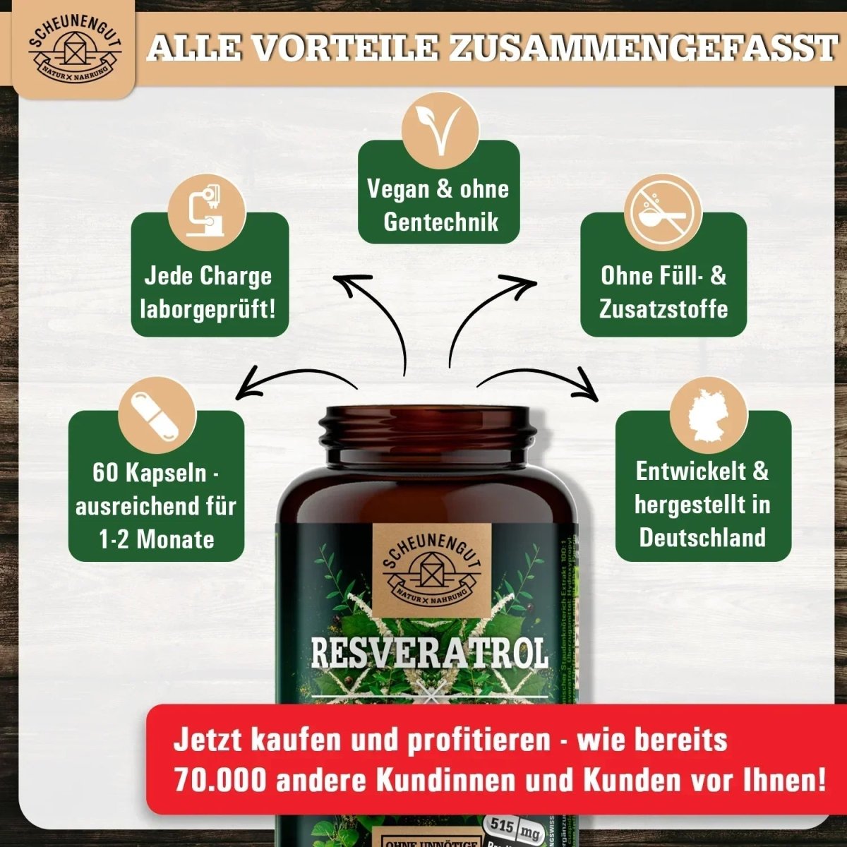 Japanischer Staudenknöterich Extrakt 100:1 optimiert mit Piperin Scheunengut - Shop