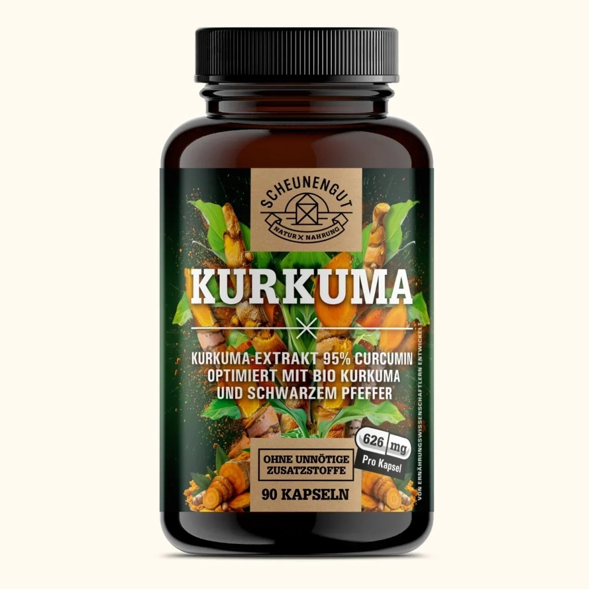 Komplex mit 95% Curcumin, Bio Kurkuma Pulver & Piperin Scheunengut - Shop