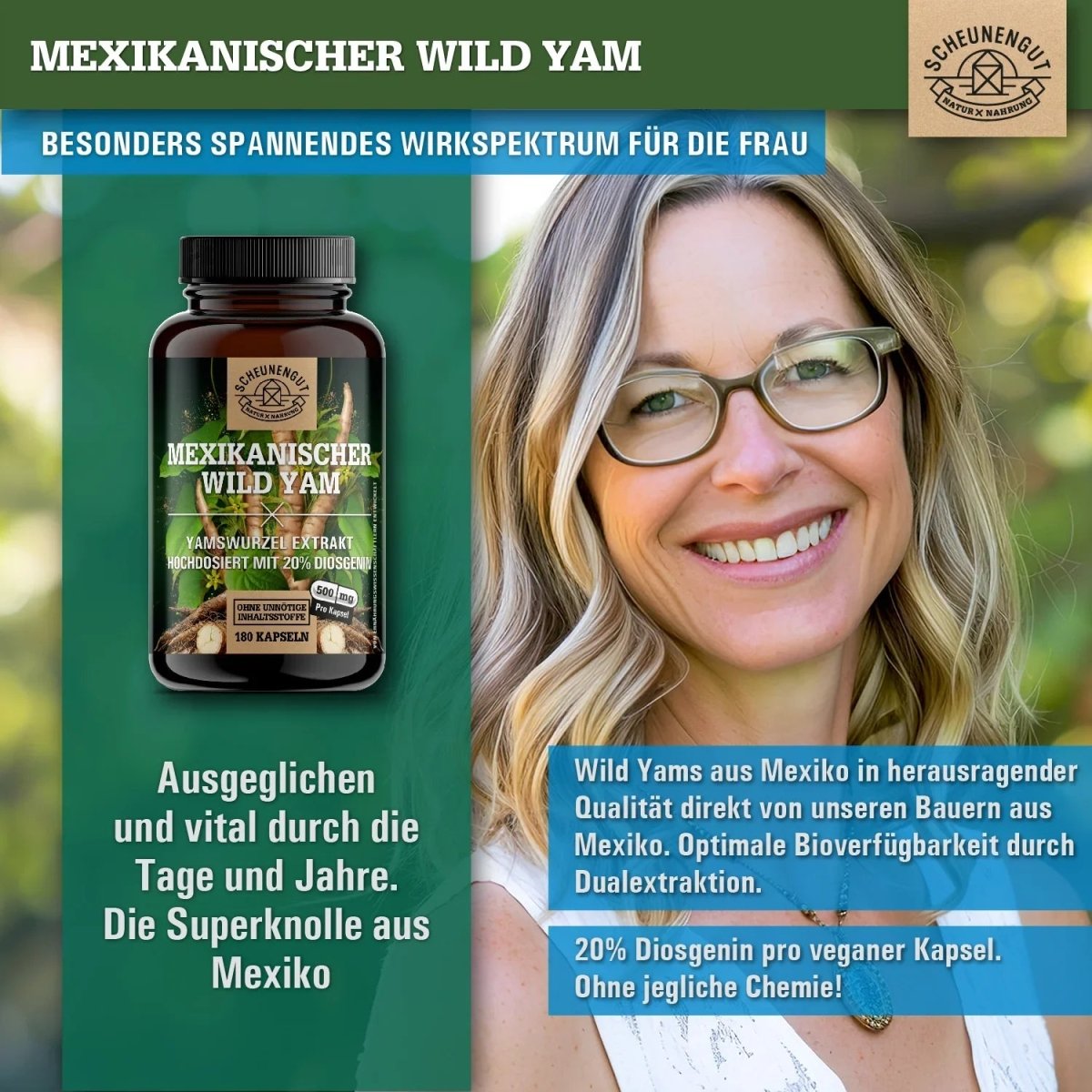 Mexikanischer Yams Extrakt hochdosiert mit 20% Diosgenin Scheunengut - Shop