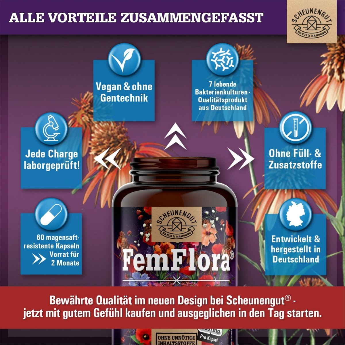 Probiotika Komplex für die weibliche Intimflora mit 15 Mrd. KbE/Tag Scheunengut Shop