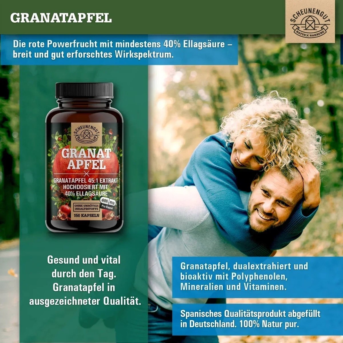 Spanischer Extrakt hochdosiert 45:1 mit 40% Ellagsäure Scheunengut - Shop