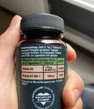 Vitamin D3 Depot + K2 – Rückseite mit Nährwerttabelle